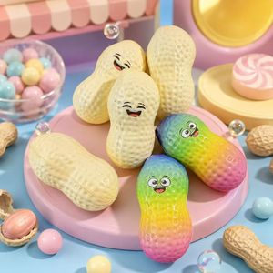 Cross-border Ultra-realistic Pu Peanut-shaped <b>Squishy</b> Anti-Stress Toy Venting Squeeze-and-squeeze Charm Prank Gift for Ages 3+ - Product Image 1
