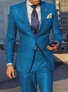 Ventes en gros de costumes de bureau pour hommes, blazer décontracté à rayures fines, taille grande, ensemble blazer et pantalon pour hommes - Product Image 4