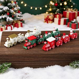 Mini <span class=keywords><strong>Tren</strong></span> Navideño <span class=keywords><strong>de</strong></span> Madera Pintado, Juguete Creativo <span class=keywords><strong>para</strong></span> Niños, Decoración Navideña, Pequeño Regalo <span class=keywords><strong>de</strong></span> <span class=keywords><strong>Navidad</strong></span> - Product Image 2