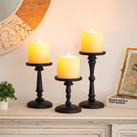 Support de bougie classique en métal style pilier, support de pilier romain vintage en fer, centre de table de mariage, ornement de décoration d'intérieur
