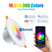 Lámpara de Techo Inteligente de Aluminio Moderna Personalizada al por Mayor, WiFi+Zigbee, Control Remoto por Aplicación Tuya, CCT Regulable, Luz LED Empotrada para Interiores