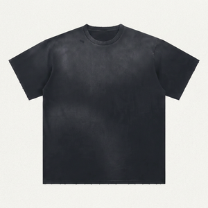 Camiseta Streetwear con Efecto de Salpicaduras de Pintura, Lavado Ácido, Oversize, con Gráficos Urbanos, Estilo Grunge, Premium Vintage - Product Image 1