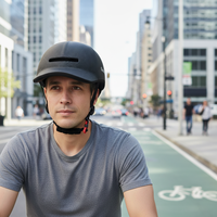 Nueva Gorra de Béisbol con Visera Larga y Moderna, Portátil, Transpirable y Duradera, para Desplazamientos Urbanos, Scooter Eléctrico, Casco de Bicicleta con LED Trasero Integrado