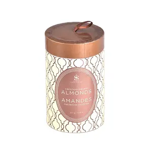 Custom tea package cardboard tube cylinder packaging candle with lid for sweets round gift box