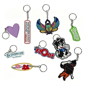 Porte-clés personnalisés en PVC souple, vente en gros, logo OEM, badge, emblème, dés, design animal, anneau porte-clés en caoutchouc, cadeau promotionnel en vrac - Product Image 5