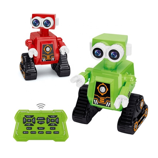 Smart Programming Kids Educational Stem Learning Walking Remote Control Electric Building Block Robot Toy