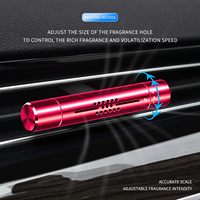 Diffuseur de parfum cylindrique moderne en métal pour voiture, longue durée, contrôle de la fragrance, clip de ventilation, huiles essentielles pour voitures