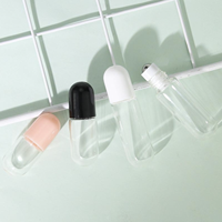 Mini flacons roll-on cylindriques en verre transparent de 1 ml, 2 ml, 3 ml, 5 ml, 10 ml pour huiles essentielles, parfums rechargeables avec bouchon à vis