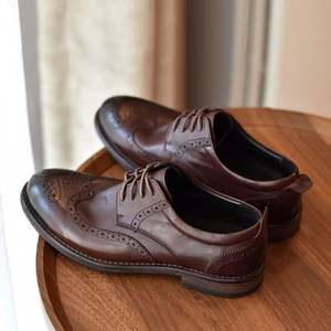 Nouvelle Tendance : Chaussures Habillées en Cuir Véritable pour Hommes – Idéales pour Affaires, Mariages, Automne – Imperméables, Respirantes, Légères, à Lacets, Souples et Confortables - Product Image 5