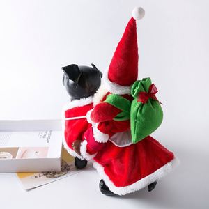 Costume amusant de Père Noël montant un chien - Tenue festive pour animaux de compagnie pour les fêtes de Noël et les accessoires photo - Product Image 5