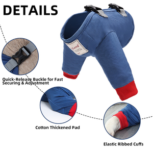 Gilet pour pattes avant de chien avec protection des coudes - Couvre-pattes en coton doux pour chiens de petite, moyenne et grande taille - Product Image 2
