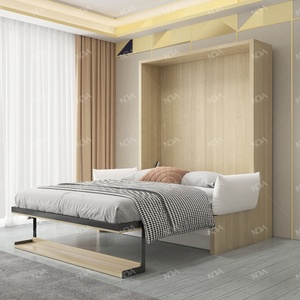 Нова, портативная Экономия пространства, настенная кровать, раскладная мебель для спальни, натуральный цвет, королева, меламиновые Каркасы для кровати с набором диванов - Product Image 2