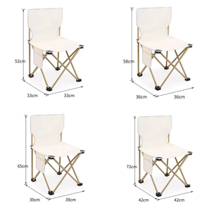 Silla de pesca impermeable de tela Oxford para acampar, sillas plegables con marco de Metal para exteriores, sillas fáciles de llevar con bolsa de almacenamiento - Product Image 4