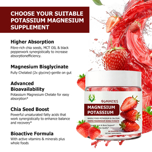 Gomitas de Magnesio y Potasio Personalizadas por el Fabricante, Suplemento de Vitaminas para Aumentar la Energía y el Estado de Ánimo, Promueven el Equilibrio de Electrolitos - Product Image 6