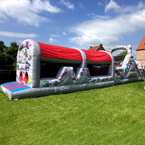 Pista de obstáculos inflable de calidad comercial para niños, fiestas al aire libre, con diseño de grafiti, para adultos. - Product Image 1