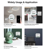 Module d'interrupteur d'éclairage à distance Tuya Smart Life 100-240VAC, relais Wi-Fi à contact sec