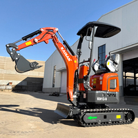 Vente flash : Mini-excavatrice KAISAN 1t 1,2 tonne, pelle hydraulique à chenilles, moteur diesel EPA, excavatrice d'occasion, fournisseur chinois