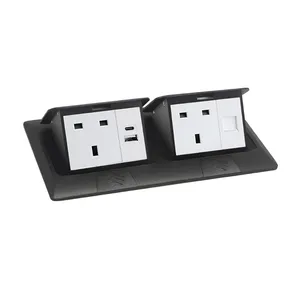 Power Socket Floor Box/aluminum Alloy Pop-up Floor Socket Box And High Quality Power Outlet With EU Socket