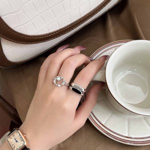Silver Ruitai S925 Sterling Silver Geometric Minimalist Index Finger <b>Ring</b> For Women Everyday Wear - Product Image 1