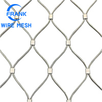 Maille de câble métallique flexible en acier inoxydable 304 316 de haute qualité, ouverture de maille 60*60mm, avec ferule verrouillable, pour enclos de reptiles/primates
