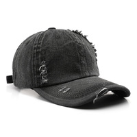 Gorra de béisbol unisex estilo japonés retro con personalidad, efecto desgastado, color liso, 100% algodón, de 6 paneles, ligera, para viajes al aire libre