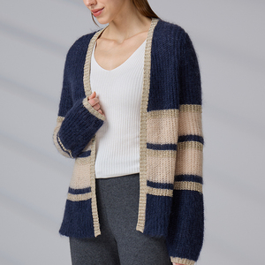 Cardigan en laine mohair personnalisé avec logo OEM ODM, à manches longues, coupe ample, pour femmes - Product Image 5