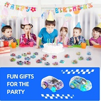 Voiture miniature de course pour enfants à inertie, en plastique transparent double couche, certifiée 3C, vente en gros