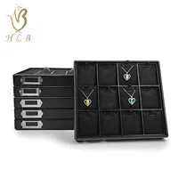 Plateaux en cuir de luxe pour bijoux, pour les grossistes en bijoux, organiseur de bijoux de luxe, plateaux de présentation pour bagues
