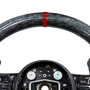 พวงมาลัยคาร์บอนไฟเบอร์ฟอร์จเข้ากันได้กับ <span class=keywords><strong>Mercedes</strong></span> <span class=keywords><strong>Benz</strong></span> <span class=keywords><strong>AMG</strong></span> A E S C คลาส <span class=keywords><strong>C36</strong></span> G63 C43 <span class=keywords><strong>W202</strong></span> W203 W204 W205 W207 W206 - Product Image 5