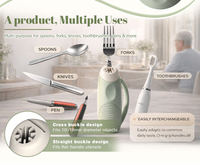 Ustensiles adaptatifs personnalisés avec poignée ergonomique pour tremorements de la main, personnes âgées, arthrite, Parkinson - Ustensiles améliorés