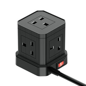 <strong>USB</strong> C Cube <strong>Extension</strong> <strong>Lead</strong> 5 Way Cube Power Strip with 4 <strong>USB</strong> Slots Multi Plug <strong>Extension</strong> - Product Image 2