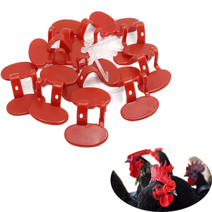 New Red PP <b>Plastic</b> Chicken Eye <b>Glasses</b> With Hole Chicken Anti-pecking <b>Glasses</b> Chicken Eye Cover - Product Image 1
