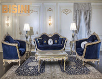 Ensemble canapé et fauteuil, Style Baroque, de luxe, design Empire, pour Villa, salon