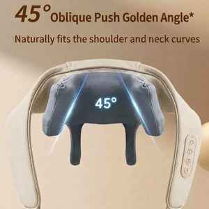 Cuscino Massaggiante Riscaldato con Vibrazione e Compressione, Cuscino Portatile per Massaggio Collo, Spalle e <span class=keywords><strong>Schiena</strong></span> per Relax Quotidiano - Product Image 2