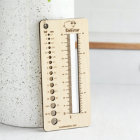 Outil de référence pour le tricot et le crochet - Règle de mesure personnalisée en bois pour échantillons et aiguilles - Jauge de tricot