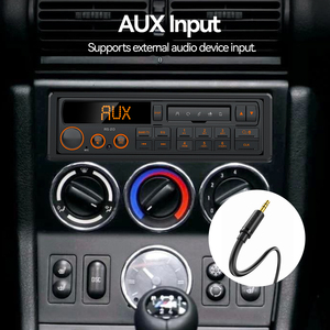 Grandnavi Reproductor <span class=keywords><strong>MP3</strong></span>/MP4 Retro 1 Din con Amplificador, USB/SD/FM AM DAB EQ, Altavoz Integrado, Micrófono, Luces de Colores, Sonido de Alta Resolución, Rápido - Product Image 3