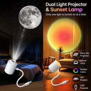 Proyector de Luz Flexible con Diseño de Galaxia y Cielo Estrellado, Ángulo Ajustable, Lámpara Colorida para Decoración de Paredes y Techos en Dormitorios y Hogares - Product Image 6