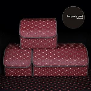 Leather Large Capacity Auto Multifunction <b>Foldable</b> Storage Bag Car Trunk Organizer Box - Product Image 4