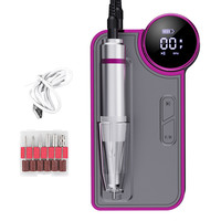 Perceuse à ongles portable haute puissance 50W sans fil 35000 tr/min, lime électrique à couple élevé pour une élimination rapide du gel acrylique