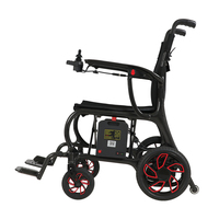 Fauteuil roulant électrique pliable léger en fibre de carbone JBH DC12A de luxe ultra-léger, pliable de gauche à droite, pour personnes handicapées