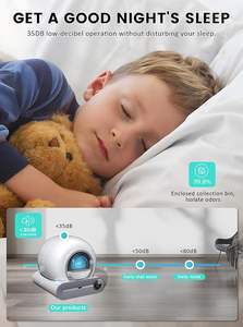 APP inteligente controlado auto-limpeza automática Cat Litter Box grande 65L + 9L plástico capacidade 10kg peso - Product Image 6