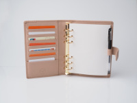 En gros, Couverture de carnet en cuir PU, Recharge de carnet à anneaux A5/A6/A7 avec 6 anneaux, Planificateur à anneaux de luxe