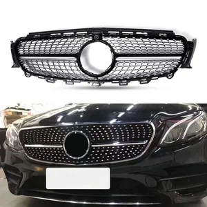 Pour Mercedes-Benz W213 E200 E300 E250 E320 E350 E400 E43 E450 2016-2019 2020-2023 Grille de pare-chocs avant de remplacement en maille - Product Image 3