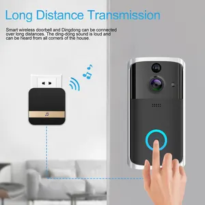 Hete Verkoop Nieuwe Wifi Ring Deurbel Camera Tuya Smart App Afstandsbediening Draadloze Deurbel Wifi Video Deurbel Met Gong Batterij