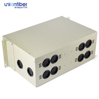 Boîtier de distribution de fibres optiques ODF 144 cœurs à montage en rack 4U, panneau de brassage de fibres 144 ports à rail DIN, pour réseau télécom FTTH