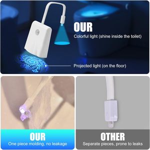 Nuova Lampada LED Mini ABS USB per WC con Induzione a Infrarossi, Proiezione RGB, Luce Colorata Variabile, Atmosfera Intelligente Notturna - Product Image 4