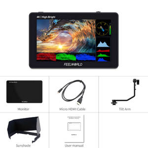 FEELWORLD F6 PLUSX 5,5 "DSLR Cámara Monitor de campo 1600nit Brillo IPS Pantalla táctil <span class=keywords><strong>4K</strong></span> Entrada HDMI Salida Forma de onda Pedido al por mayor - Product Image 6
