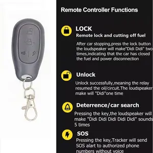 Dispositivo de seguimiento de coche, dispositivo de alarma SOS con control remoto 4g, alarma de SOS, localizador GPS inteligente con llave