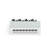 Panneau de brassage FTP modulaire RJ45 1U 8 ports en acier de haute qualité pour câbles réseau Cat5e Cat6 Cat6A, fabriqué en Allemagne