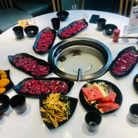 Mini Hot Pot Dansen pour une personne, cuisinière à fondue sur mesure, table à fondue sans fumée, table de barbecue à vendre